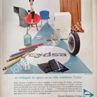 CARTEL ANTIGUO ORIGINAL DE CYDSA, CELULOSA Y DERIVADOS 1961 /561