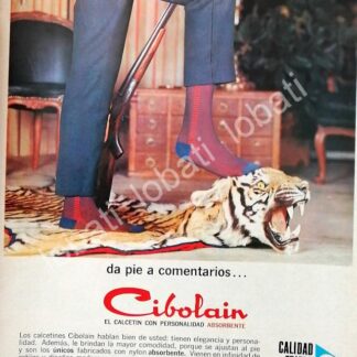 CARTEL ANTIGUO ORIGINAL DE CALCETINES CIBOLAIN Y CYDSA, CELULOSA Y DERIVADOS 1961 /562