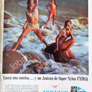 CARTEL ANTIGUO ORIGINAL DE TRAJES DE BAÑO JANTZEN Y CYDSA, CELULOSA Y DERIVADOS 1961 /560