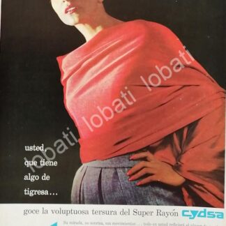 CARTEL ANTIGUO ORIGINAL DE SUPER RAYON DE CYDSA, CELULOSA Y DERIVADOS 1961 MONTERREY /597