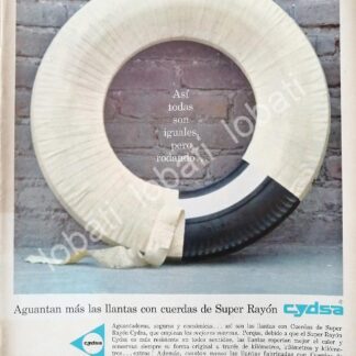 CARTEL ANTIGUO ORIGINAL DE SUPER RAYON DE CYDSA, CELULOSA Y DERIVADOS 1961 MONTERREY /596