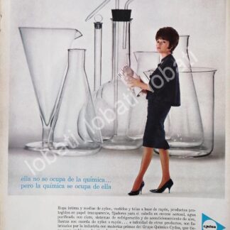 CARTEL ANTIGUO ORIGINAL DE NYLON DE CYDSA, CELULOSA Y DERIVADOS 1961 MONTERREY /594