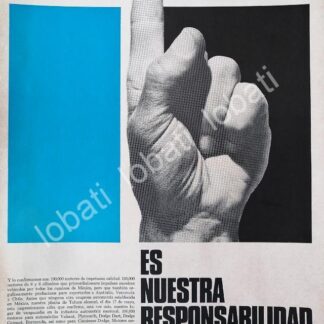 CARTEL ANTIGUO ORIGINAL DE PLANTA DE AUTOS CHRYSLER AUTOMEX S.A 1968 /578