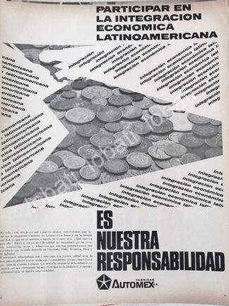 CARTEL ANTIGUO ORIGINAL DE PLANTA DE AUTOS CHRYSLER AUTOMEX S.A 1968 /577