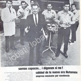 CARTEL ANTIGUO ORIGINAL DE PLANTA DE AUTOS CHRYSLER AUTOMEX S.A 1968 /575