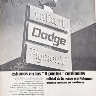 CARTEL ANTIGUO ORIGINAL DE PLANTA CHRYSLER AUTOMEX S.A 1969 /572
