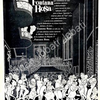 CARTEL ANTIGUO ORIGINAL DE CENTRO NOCTURNO FONTANA ROSA /567