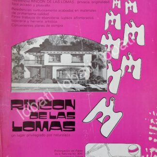CARTEL ANTIGUO ORIGINAL DE INICIOS DE LA COLONIA RINCON DE LAS LOMAS 1976 /562 RARO
