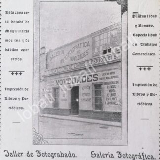 CARTEL ANTIGUO ORIGINAL DE IMPRENTA Y LITOGRAFIA NOVEDADES 1910 /596 MUY RARO