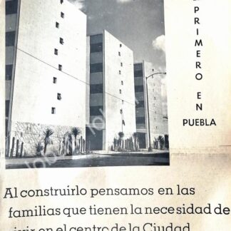 CARTEL ANTIGUO ORIGINAL DE INAUGURAN CONDOMINIOS COLONIA GABRIEL PASTOR 1950s /591