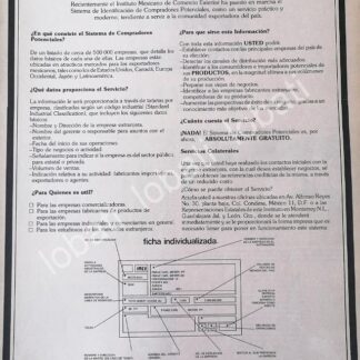 CARTEL ANTIGUO ORIGINAL DE INSTITUTO MEXICANO DE COMERCIO EXTERIOR 1979 /575 RARO