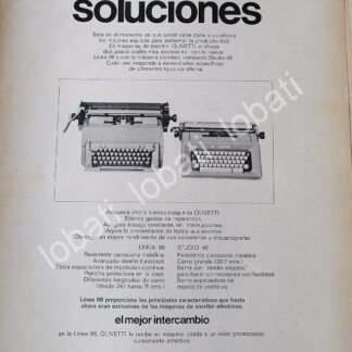 CARTEL ANTIGUO ORIGINAL DE MAQUINAS DE ESCRIBIR OLIVETTI MEXICANA S.A 1979 /574