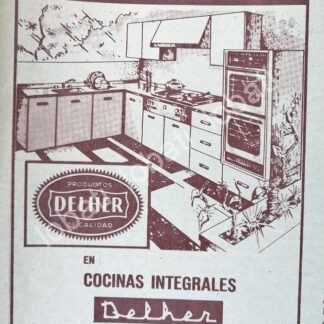 CARTEL ANTIGUO ORIGINAL DE MINI CARTEL COCINAS DELHER 1968 /554