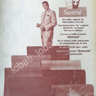 CARTEL ANTIGUO ORIGINAL DE CASIMIRES SEÑORIAL S.A 1970 /550