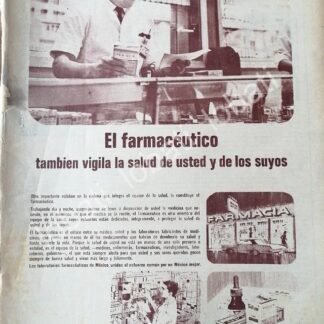 CARTEL ANTIGUO ORIGINAL DE CAMARA NACIONAL DE LA INDUSTRIA DE LABORATORIOS QUIMICO FARMACEUTICOS 1960s /542