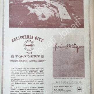 CARTEL ANTIGUO ORIGINAL DE GREAT WESTERN CITIES, MOTEL CALIFORNIA CITI INN 1970 /540