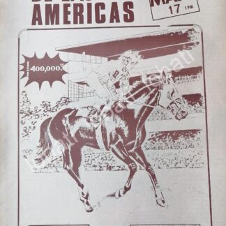 CARTEL ANTIGUO ORIGINAL DE HIPODROMO DE LAS AMERICAS 1970 /539 CABALLOS