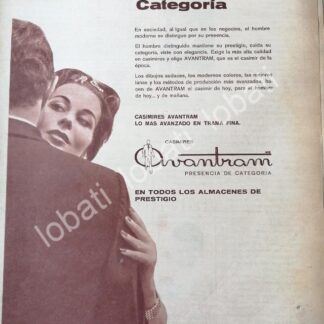 CARTEL ANTIGUO ORIGINAL DE CASIMIRES AVANTRAM MEXICANA S.A 1960s / 533
