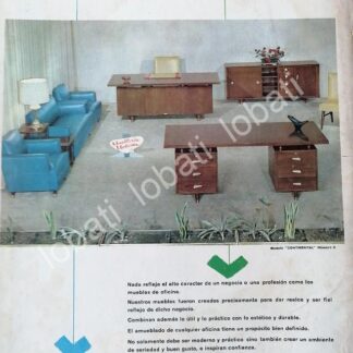 CARTEL ANTIGUO ORIGINAL DE MUEBLERIA MODERNA 1962 (Donceles No 65) / 532