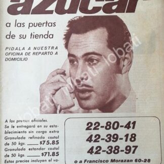 CARTEL ANTIGUO ORIGINAL DE UNION NACIONAL DE PRODUCTORES DE AZUCAR 1960s / 530