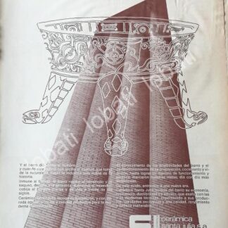 CARTEL ANTIGUO ORIGINAL DE CERAMICA SANTA JULIA S.A 1972 / 529 RARO