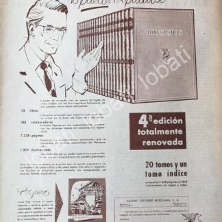 CARTEL ANTIGUO ORIGINAL DE ENCICLOPEDIA UNIVERSITAS DE LA EDITORIAL SALVAT 1961 /526
