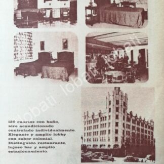 CARTEL ANTIGUO ORIGINAL DE HOTEL MONTERREY 1967 /518