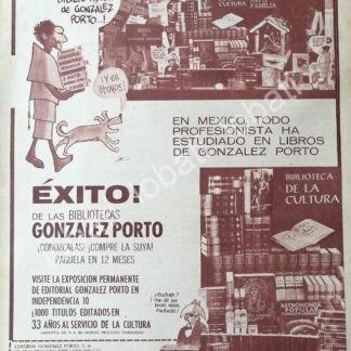 CARTEL ANTIGUO ORIGINAL DE EDITORIAL GONZALEZ PORTO 1960s /510 Y RIUS