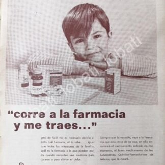 CARTEL ANTIGUO ORIGINAL DE CAMARA NACIONAL DE LA INDUSTRIA DE LABORATORIOS QUIMICO FARMACEUTICOS 1960s /505