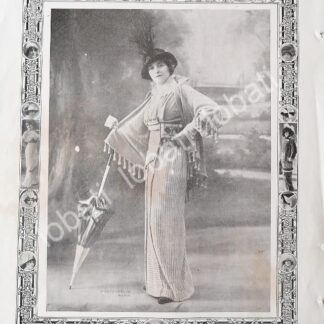 GRABADO ANTIGUO 1913 VESTIDO NOUE, CASA ZIMMERMANN