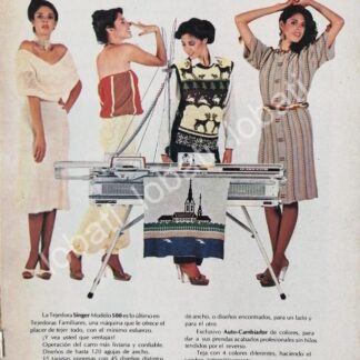 CARTEL ANTIGUO ORIGINAL DE MINI CARTEL. MAQUINAS DE COSER SINGER 1960s /234