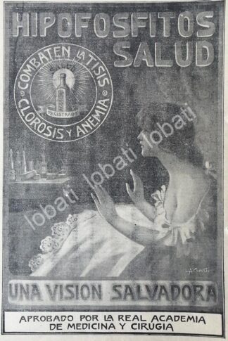 CARTEL ANTIGUO ORIGINAL DE HIPOFOSFITOS SALUD 1913 /No71