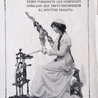 CARTEL ANTIGUO ORIGINAL DE LOCIO PARA CABELLO, PETROLEO GAL 1914 /No66
