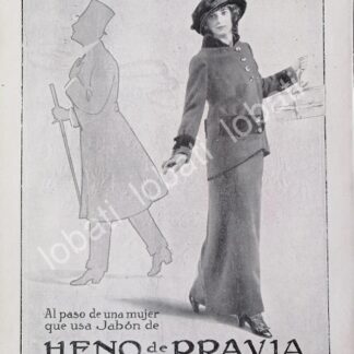 CARTEL ANTIGUO ORIGINAL DE JABON HENO DE PRAVIA 1914 /No64