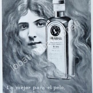 CARTEL ANTIGUO ORIGINAL DE LOCIO PARA CABELLO, PETROLEO GAL 1913 /No61