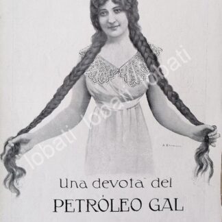 CARTEL ANTIGUO ORIGINAL DE LOCIO PARA CABELLO, PETROLEO GAL 1913 /No59