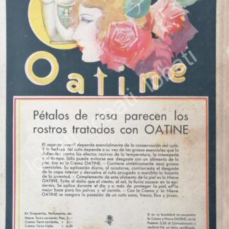 CARTEL ANTIGUO ORIGINAL DE CARTEL ART NOUVEAU CREMA OATINE PARA DAMA 1930s /No53