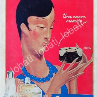 CARTEL ANTIGUO ORIGINAL DE CARTEL ART NOUVEAU PERFUME LUBIN AMARILLIS 1929 /No42