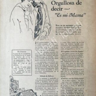 CARTEL ANTIGUO ORIGINAL DE JABON PALMOLIVE 1930 /38