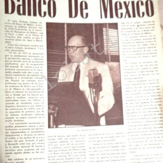 CARTEL ANTIGUO ORIGINAL DE RODRIGO GOMEZ EN CONVENCION DE BANQUEROS 1960s /218