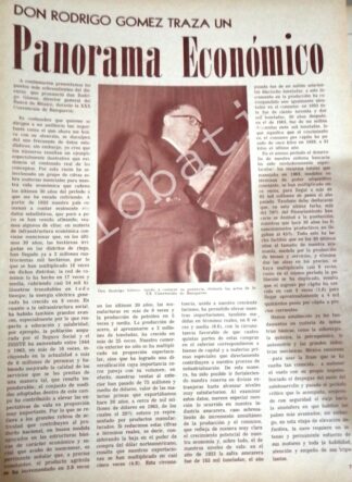 CARTEL ANTIGUO ORIGINAL DE RODRIGO GOMEZ EN CONVENCION DE BANQUEROS 1960s /219