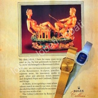 CARTEL ANTIGUO ORIGINAL DE RELOJES ROLEX CELLINI 1980s / 87