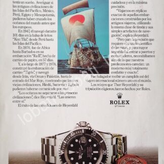 CARTEL ANTIGUO ORIGINAL DE RELOJES ROLEX OYSTER PERPETUAL GMT MASTER 1980s / 82