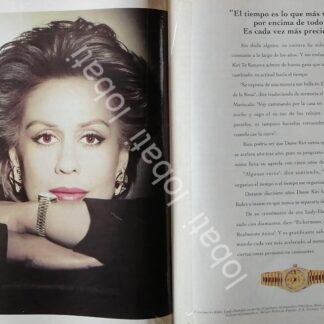 CARTEL ANTIGUO ORIGINAL DE KIRI TE KANAWA Y RELOJES ROLEX 1980s / 73 /FEP