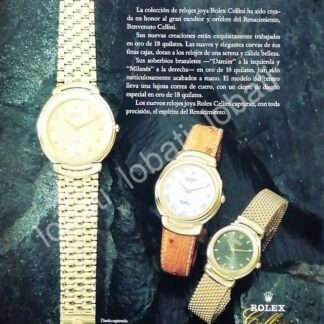 CARTEL ANTIGUO ORIGINAL DE RELOJES ROLEX CELLINI 1980s / 69