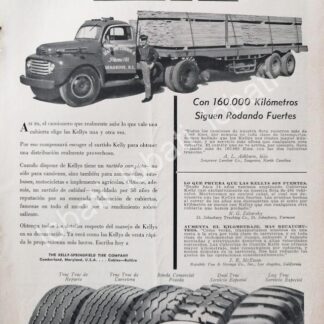 CARTEL ANTIGUO ORIGINAL DE LLANTAS KELLY 1952 1952 /140