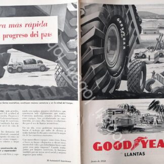 CARTEL ANTIGUO ORIGINAL DE LLANTAS GOODYEAR 1952 /130