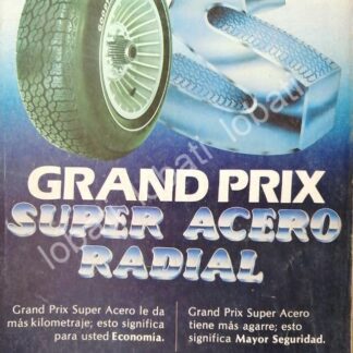CARTEL ANTIGUO ORIGINAL DE LLANTAS GOODYEAR GRAND PRIX 1970s /125