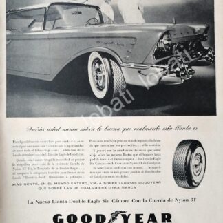 CARTEL ANTIGUO ORIGINAL DE DE LLANTAS GOOD YEAR DOUBLE EAGLE 1959 /N88