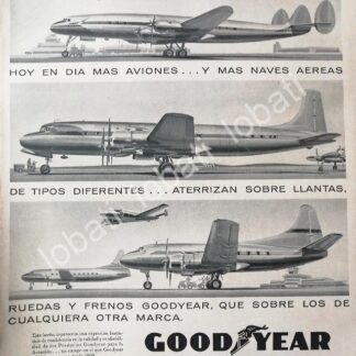 CARTEL ANTIGUO ORIGINAL DE DE LLANTAS GOOD YEAR 1956 /N87